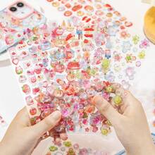 3D Cartoon Stickers, Student Rewards, Holiday Gifts, Soft & Cute DIY Phone Cases, Notebooks, Wobble Toys, 3D Embossed Cute Series Stickers - Multicolor - View 2