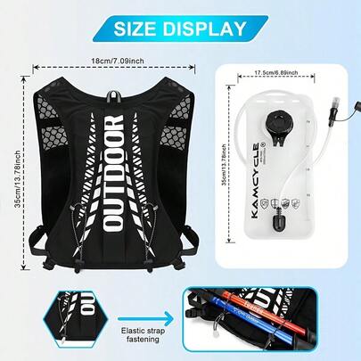 Hydration Pack Backpack Lightweight,Running Vest With 2L Hydration Leakproof Bladder,Adjustable Hydration Vest For Running,Marathon,Biking,Cycling,Hiking,Outdoor Sports For Men&Women
