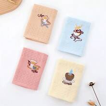 Waffle Embroidered Household Kitchen Cleaning Cloth, Absorbent And Non-Shedding - Multicolor - View 2