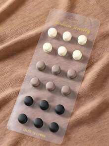 18pcs Hijab Clips, Multi-Purpose Hijab Magnetic Buckles, Magnetic Clips For Shawl, Shirt, Clothes, Pant Leg, Scarf (No Card Paper) - Dark Brown - View 8