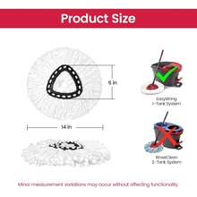 Mop Replacement Heads For O-Ceda Mop Replace Head Easy Wring Spin Mop Heads Replacements, O-Cedar Microfiber Spin Mop Refills, Spin Mop Replacement Head (White-6-Pack) - A - 查看 2