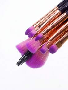 15pcs Make Up Brushes Crystal Handle Highlighter Makeup Foundation Makeup With 2 Makeup Sponge - Multicolor - View 6