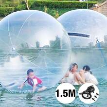1.5M Water Walking Ball Roll Ball Inflatable Walking Ball PVC Zorb Ball Tizip Zipper With Air Blower (1.5M) - Trong sáng - Xem 8