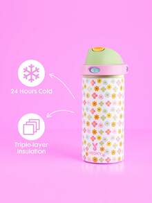 Meoky 18oz Vacuum Insulated Water Bottle with 2-in-1 Straw and Spout Lid, Insulated Cup, Keep Cold 24H, Leak-Proof, Fits in Car Cup Holder, Stainless Steel Tumbler for Sports, Travel, and School - 白色 - 查看 7