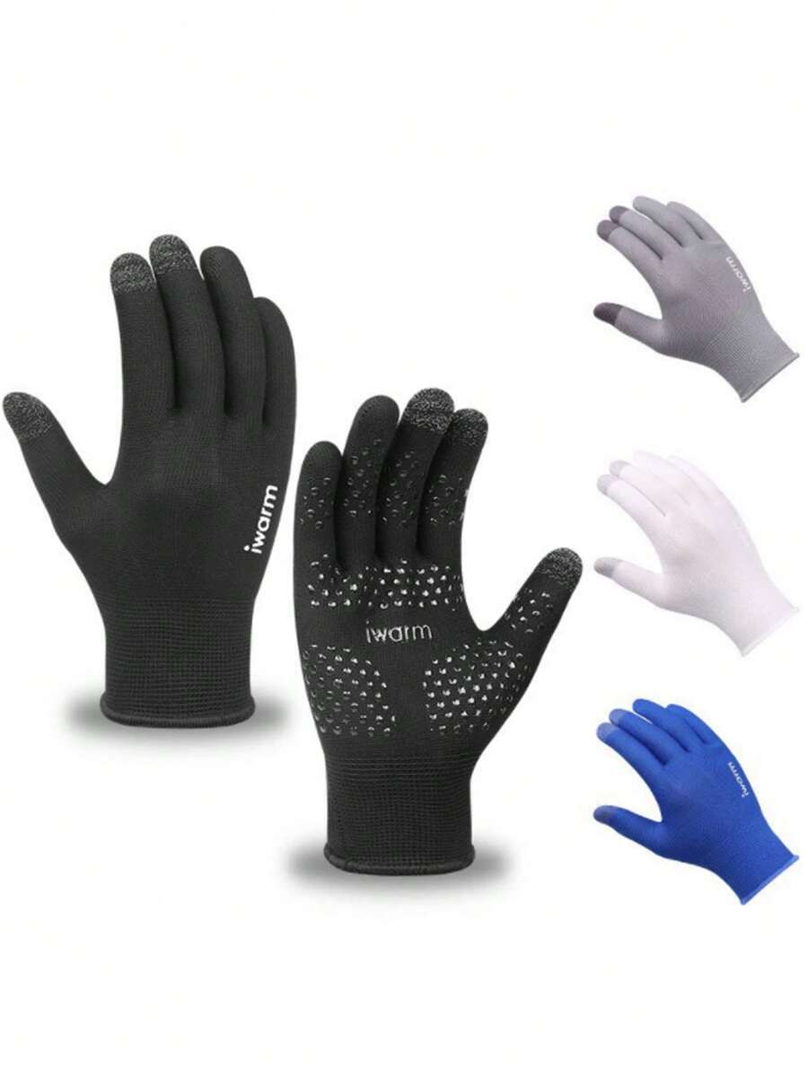 1 Pair Of Touchscreen Gloves, Anti-Slip Accessories For Cycling And Fitness, Sweat-Absorbing And Breathable Gear For Mountain Climbing, Rock Climbing, And Camping, Suitable For Cycling, Off-Roading, Hiking, Mountain Climbing, And Outdoor Adventures - Anti-slip Upgraded Version - View 1