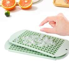 Silicone Mini Ice Cube Tray, 160 Nugget Ice Cube Molds Easy Release Small Ice Cube For Chilling Whiskey Cocktail, Stackable Ice Trays For Freezer (Lime) - Chanh xanh - Xem 4