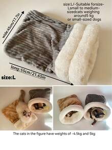 1pc Cat Sleeping Bag, Comfortable Cat Sleeping Bag, Cat Winter Sleeping Bag, Warm And Cozy Cat Sleeping Bag - Semi-Enclosed Soft Plush Sleeping Bag - Suitable For Indoor Cats - Multicolor - View 11
