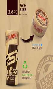 RAW Cones 70\/24 Sized | 50 Pack | Tiny Sized RAW Pre Rolled Cones 70mm In Length With A 24mm Tip - Small, Portable, For Quick Smoking Sessions - 50 Cone Pack - Màu A - Xem 4