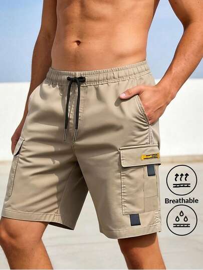 Men's Quick-Dry Multi-Pocket Cargo Shorts, Functional Sports Bermuda Shorts, Loose Casual Bermuda Shorts For Spring/Summer