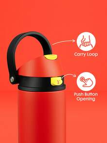 Meoky 18oz Vacuum Insulated Water Bottle with 2-in-1 Straw and Spout Lid, Insulated Cup, Keep Cold 24H, Leak-Proof, Fits in Car Cup Holder, Stainless Steel Tumbler for Sports, Travel, and School - 紅色 - 查看 6