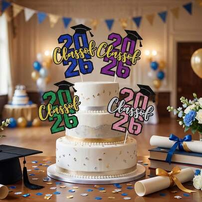 Class Of 2026 Cake Topper, Congratulations Decor, Congrats Grad Decorations, 2026 Graduation Party Cake Decorations Supplies