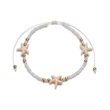 1pc Bohemian Beach Style Minimalist Fashion Beaded Sea Star Anklet, Women Summer Daily Commute & Holiday Wear - Multicolor - View 5