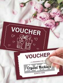 20张刮刮卡优惠券，带刮刮膜，趣味刮刮设计，营造气氛，适用于婚礼用品、周年纪念、生日、节日、派对和游戏，礼品券 - 彩色 - 查看 4