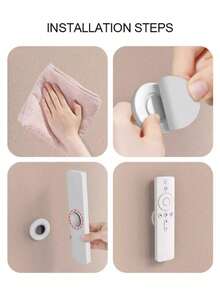 Bộ 10 giá đỡ điều khiển từ xa từ tính, phụ kiện lưu trữ và treo tường tại nhà, không cần dụng cụ hay khoan, nam châm mạnh, giúp sắp xếp điều khiển từ xa phòng khách, phòng ngủ, nhà bếp, giữ cho mặt bàn gọn gàng và giấu dây cáp, dễ dàng lắp đặt. - Nhiều màu - Xem 6