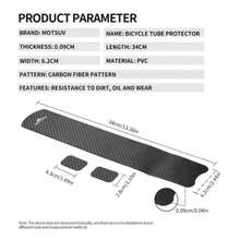 VXM MOTSUV Bicycle Frame Lower Tube Protection Patch Mountain Bike Road Bike Body Veneer Anti-Hanging Anti-Collision Protective Film Riding - Black - View 4
