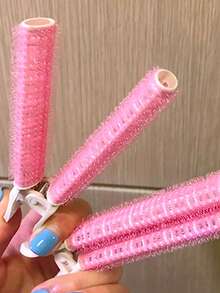 Korean Hair Volumizing Clip, Invisible Air Bangs Curler, Perm Styling Tool - Pink - View 3