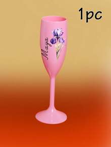 LICVIC Custom Name Champagne Flutes, Personalized Toast Glass-With Birth Flower, Anniversary, Birthday Celebration, Elegant Party Drinkware With Customized Text, Stylish Customizable Champagne Cup For Family Gatherings, Wedding, Engagement, Bridal Shower - Style B - View 11
