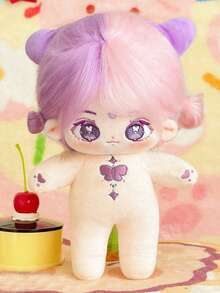 1个20厘米可爱毛绒棉质偶像娃娃，星空星座造型，女孩儿童礼物，可穿戴服装 - 彩色 - 查看 8