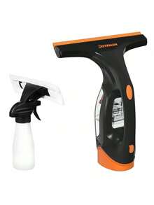 DOVAMAN Cordless Window Vacuum, 30 Min Runtime, 280mm Suction Nozzle, Spray Bottle With 2 Microfiber Cloths, 150ml Water Tank, 700g Lightweight Window Cleaner - Black - View 6