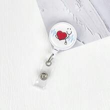 1pc Interesting Badge Reel Holder, Cute Retractable Nursing ID Badge Reel Clip Suitable For Nurses, Doctors, Hospitals And Office Workers - Multiple Styles - View 9