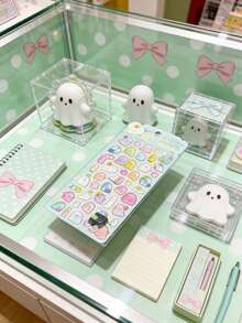 Ghost Theme Series, Cute Little Monster Crystal Clear 3D Embossed Stickers, Cartoon Waterproof 3D Stickers For Scrapbooking, Children's Reward Cards, Parent-Child Interactive Entertainment, Random Delivery - Multicolor - View 4