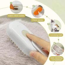 4-In-1 Pet Cat Dog Steam Brush For Massage, Cleaning, Shedding And Combing, Effective Fur Removal, One-Key Grooming, Anti-Static, USB Rechargeable, Pet Grooming Massage Comb, Water Spray Pet Massage Brush - Multicolor - View 5