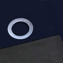 两片装藏蓝色遮光窗帘，黑色衬里，100%遮光，保护隐私，穿孔式顶部，轻质涤纶面料，可水洗，适用于卧室、客厅、办公室、户外遮阳，100克/平方米 - 藏蓝色 - 查看 8