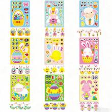 9/18/36张复活节贴纸，儿童DIY贴纸，动物和复活节彩蛋主题，适合制作复活节篮子填充物、学校教室派对礼品袋填充物 - 復活節 - 查看 4