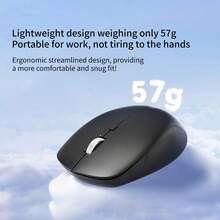 Wireless Mouse, Lightweight And Agile Mini Mouse, Business Office Silent Mouse, Ergonomic Design, Compatible With Multiple Platforms, Powered By 1.5V Battery (Battery Not Included) - White - View 2