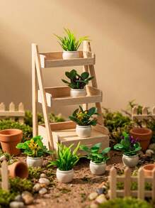 POKOJA LAND 4 件套娃娃屋植物、微型盆景植物、迷你盆栽植物、花卉模型、小型假绿色装饰玩具屋、家具、仿真盆栽植物人造植物、娃娃屋植物、模型制作、微型物品、微型玩具、小玩具、微型>娃娃屋、娃娃屋植物、迷你>玩具、迷你娃娃、微小物品、娃娃屋植物 - 彩色 - 查看 2