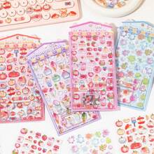 3D Cartoon Stickers, Student Rewards, Holiday Gifts, Soft & Cute DIY Phone Cases, Notebooks, Wobble Toys, 3D Embossed Cute Series Stickers - Multicolor - View 1