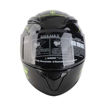 Casco de moto con visera reflectante nocturna para casco integral de carreras