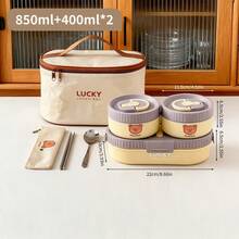 850 ml Boîte à bento ovale en acier inoxydable, boîte à lunch réutilisable et étanche, boîte-repas grande capacité, convient aux étudiants et aux adultes à l'école, au bureau, en camping, pique-nique, voyage, rentrée scolaire - Multicolore - Voir 26