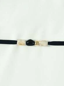 New Women's Spring/Summer Beach Vacation One-Piece Swimsuit, Elegant Sexy Casual Style, White Bandeau Design With Waist Belt - White - View 4