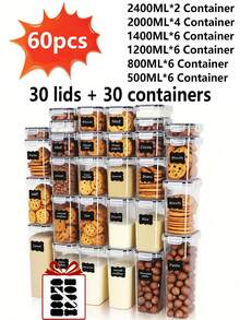 Kitchen Storage Set - שחור ולבן - ראה 3