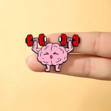1 Ghim cài áo hình não bộ dễ thương - Có hình các nhân vật não bộ đang nâng vật, đọc suy nghĩ, khớp thần kinh và yêu thương, kèm theo dòng chữ hài hước, đế kim loại và viền đen, ghim cài áo bằng kim loại dành cho học sinh, nhà khoa học và những người yêu thích meme, có thể đeo hàng ngày hoặc làm quà tặng, phụ kiện thời trang chủ đề khoa học thần kinh đáng yêu. - Nhiều màu - Xem 9