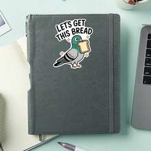 1PC Lets Get This Bread Sticker, Cute Pigeon Laptop Decal, Motivational Quote Vinyl, Funny Gift, Waterproof Peel & Stick Water Bottle Sticker, Bread Pigeon Tumbler Decal, Trending Humor Notebook Vinyl, Perfect Gift For Hustlers, Adorable Bird Car Sticker, Easy Apply Funny Laptop Accessory, Green Pigeon Water Bottle Decal, Vinyl Computer Sticker, Sassy Quote Notebook Decor, Get Bread Tumbler Sticker, Animal Humor Car Decal - S1998 - View 4