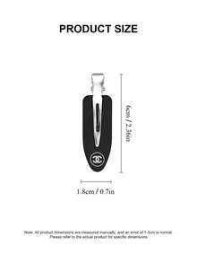 CHANEL Set de 6 pinzas para el cabello, pinzas de pato en rojo/blanco/negro, pinzas invisibles, pinzas para el flequillo, pinzas de garra, mini pinzas para el cabello, pinzas laterales, accesorios para el cabello - Pinza para el pelo roja, blanca y negra - Ver 7