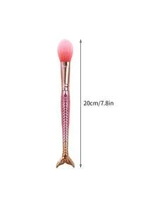 3pcs High-Quality Makeup Brush Set, Including Blush, Contour, And Highlighter Brushes, Soft Bristles, Durable - Pink - View 8