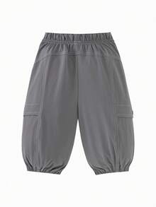 mini bala Kids Straight-Leg Pants, Structured Fit, Water-Resistant, Non-Binding Waist, Comfortable Spring Pants 2026 - Iron Gray - View 5