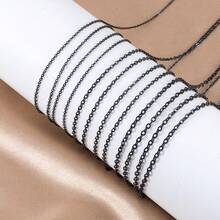 2米时尚不锈钢扁平细O形链，适用于DIY项链、手链、串珠首饰和珠宝制作 - 不銹鋼鏈條 - 查看 3