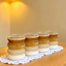 1/2/4个装 350毫升和500毫升玻璃杯,螺旋杯,抹茶杯,水杯,咖啡杯,高硼硅玻璃杯,适用于冰咖啡、饮料、果汁、抹茶、牛奶,是返校礼物和冬夏居家使用的理想之选。 - 彩色 - 查看 12