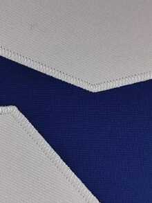 Atonmore 14# Blue American Football Casual Short Sleeve V-Neck Embroidery Patchwork T-Shirt, Party & Sports Wear - Blue - View 3