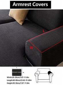 1件装弹力沙发套，防滑全覆盖沙发座套，四季通用沙发垫套，加厚面料沙发毯，可机洗，防尘，宠物友好，适用于卧室、办公室、客厅、L型沙发、1/2/3/4人座沙发 - 深灰色 - 查看 20