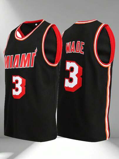 男士刺绣篮球衫，黑色休闲V领无袖T恤，派对及运动服饰