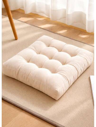 Puf de piso y cojín de silla hechos de tela de tapicería de terciopelo | Cojín de piso de 60*60 cm