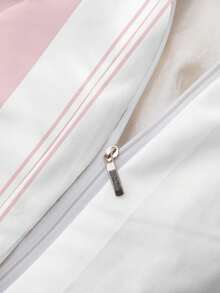 Bộ ga trải giường/vỏ chăn in số sọc hồng (2 món/3 món) (1 vỏ chăn + 2 vỏ gối, không bao gồm ruột chăn) - Được làm từ sợi polyester, thích hợp sử dụng hàng ngày, mềm mại và thân thiện với da, phù hợp cho phòng ngủ, phòng ngủ chính, phòng khách và phòng ngủ phụ. - Nhiều màu - Xem 10