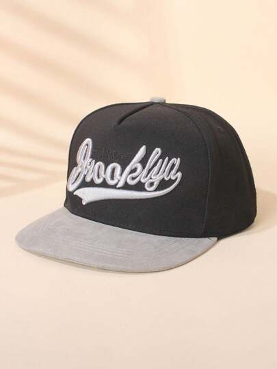 1 Piece Men's Embroidered Brooklyn NYC Letter Baseball Cap, Casual Breathable Adjustable Snapback Hat For Beach Street Daily Wear