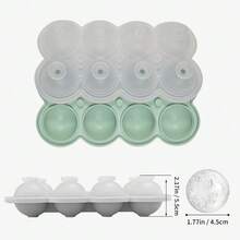 1.8 英寸（约 4.5 厘米）硅胶威士忌冰球模具，易灌装漏斗盖设计，方便装填和取出 - 6 个圆形硅胶冰球托盘模具，适用于鸡尾酒和波本威士忌 - 彩色 - 查看 15