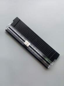 Cortador de papel A4, Cortador de fotos manual portátil de plástico, Herramienta de corte de guillotina mini para papel, fotos, documentos en el escritorio - Multicolor - Ver 17